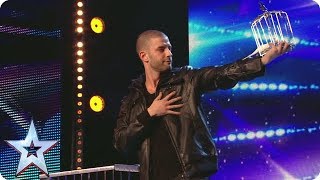 Darcy Oake pulls a birdcage from NOWHERE  Britains Got Talent Unforgettable Audition [upl. by Luoar]