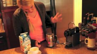 Nespresso Aeroccino Plus Frother Review Frothing Almond Milk [upl. by Vernier]