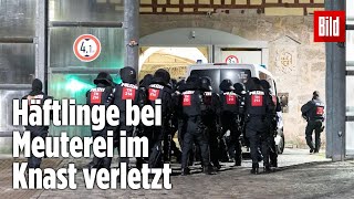 Gefängnismeuterei Polizei stürmt Knast in Thüringen  JVA Untermaßfeld [upl. by Platas]