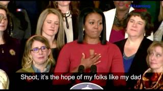 Michelle Obama Last Official Speech as First Lady [upl. by Ttevi458]