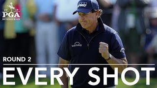 Phil Mickelson  Every Shot from His 2ndRound 71 at the 2019 PGA Championship [upl. by Ariamoy]