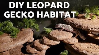 DIY Leopard Gecko Habitat  Foam Rock Insert [upl. by Eilyk]