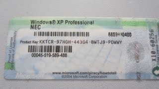 12 Serial Windows XP Professional SP3  Licence XP PRO SP3 Key product [upl. by Aneles]